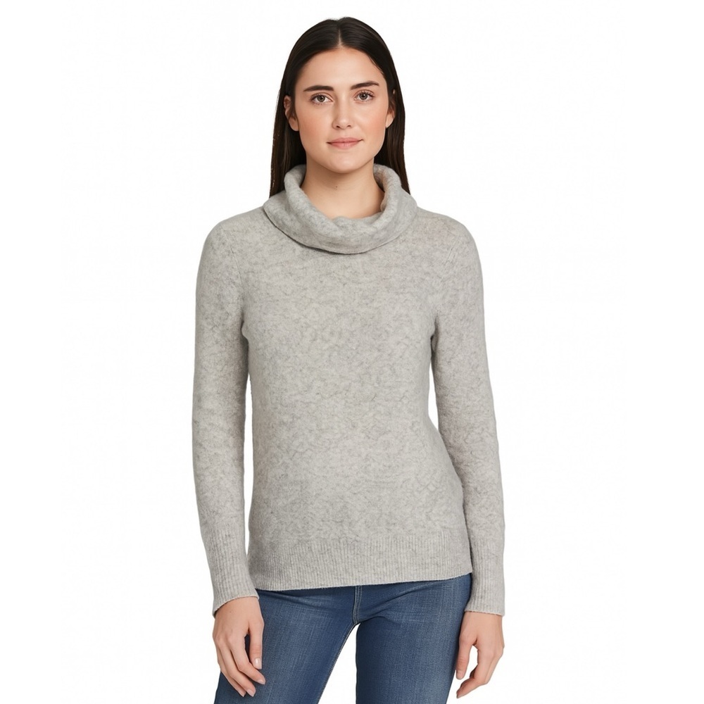 J. Crew Merino Wool Heather Gray Turtleneck Sweater